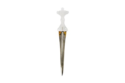 Lot 275 - A MUGHAL-REVIVAL ROCK CRYSTAL-HILTED DAGGER