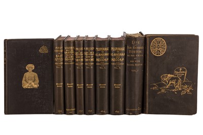 Lot 57 - Burton. Works, Memorial Edition, & Life + 3 photographs one signed by Burton.  9 vol. 1893-94