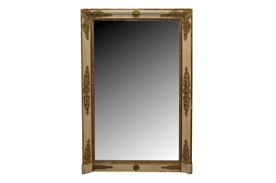Lot 1480 - A 19TH CENTURY FRENCH PAINTED MIRROR