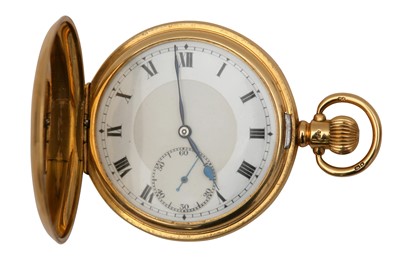 Lot 1108 - AN 18K GOLD ROLEX FULL HUNTER POCKET WATCH