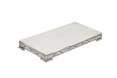 Lot 96 - A mid-20th century Indian silver cigarette box, Calcutta circa 1960 by Cooke and Kelvey