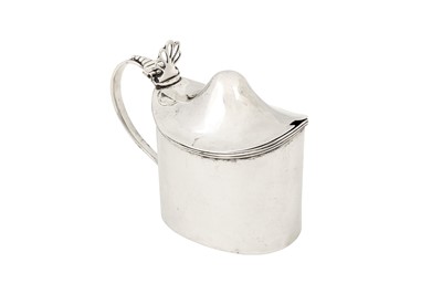 Lot 402 - A George III Irish sterling silver mustard pot, Dublin circa 1780, no date letter nor maker’s mark