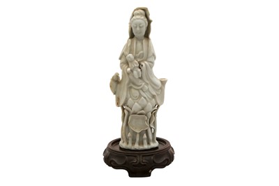 Lot 274 - A LATE 19TH CENTURY CHINESE BLANC DE CHINE GUAN YIN