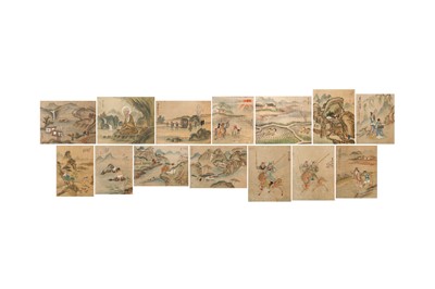 Lot 101 - A GROUP OF FOURTEEN SHANGHAI SCHOOL PAINTINGS