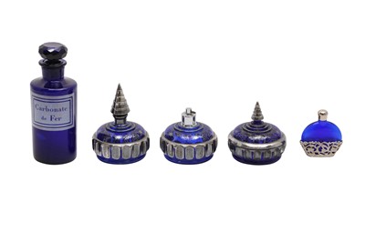 Lot 113 - A GROUP OF BRISTOL BLUE GLASS