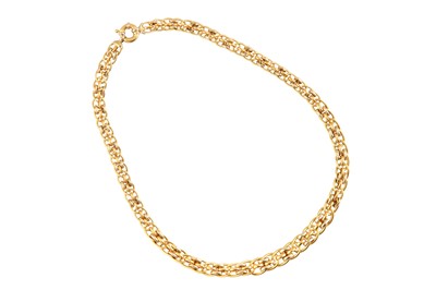 Lot 14 - A FANCY-LINK NECKLACE BY ORO AZZURRO