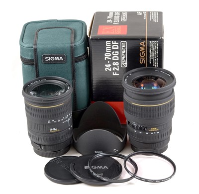 Lot 199 - Two Canon EOS Fit f2.8 Sigma Zoom Lenses.