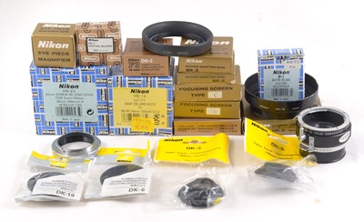 Lot 180 - End Lot of Nikon Lens Hoods & Accessories.