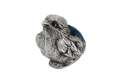 Lot 63 - An Edwardian sterling silver novelty pin cushion, Chester 1905 by Sampson Mordan and Co