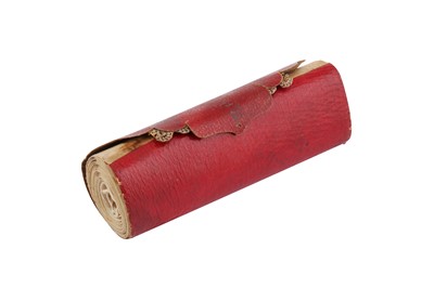 Lot 171 - AN IMPORTANT SCROLL WITH THE RELIGIOUS TRIAD, INSTRUCTIONS FOR SPECIAL PRAYERS, AND MOON CHARTS