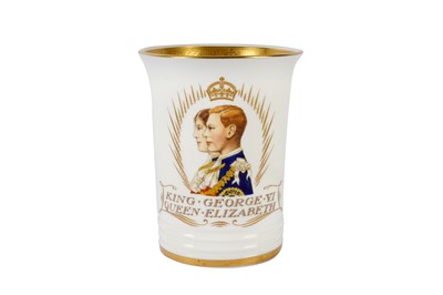 Lot 44 - TWO MINTON BONE CHINA COMMEMORATIVE BEAKERS