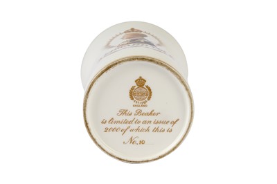 Lot 44 - TWO MINTON BONE CHINA COMMEMORATIVE BEAKERS