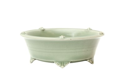 Lot 156 - A CHINESE LONGQUAN CELADON-GLAZED CENSER