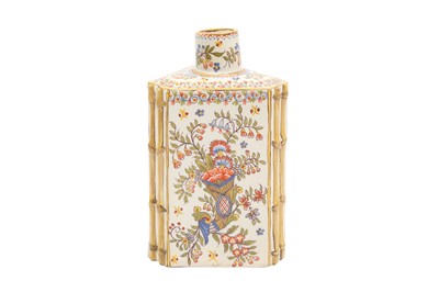 Lot 90 - A TURN OF THE CENTURY CONTINENTAL TIN GLAZED CERAMIC VASE