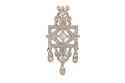 Lot 71 - A DIAMOND PENDANT, CIRCA 1925