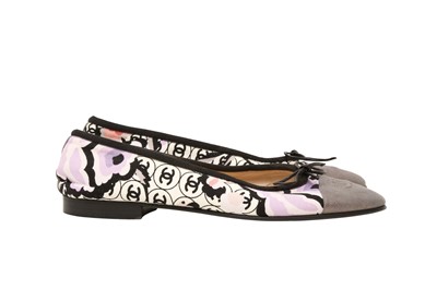 Lot 485 - Chanel Multi CC Graffiti Ballet Flat - Size 38.5