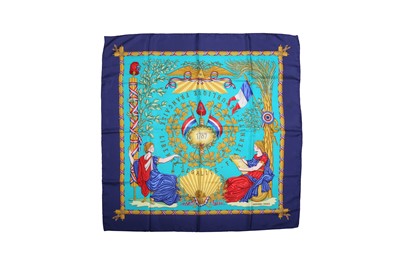 Lot 133 - Hermes '1789 Liberte Egalite Fraternite' Print Silk Scarf