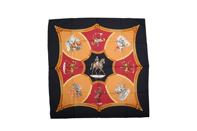 Lot 404 - Hermes 'Ecole Francaise d'Equitation' Print Silk Scarf