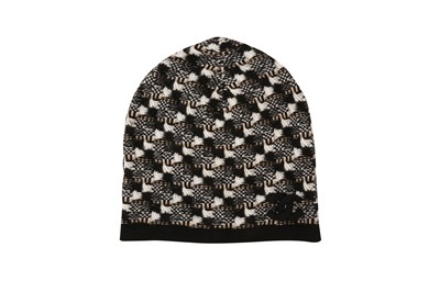 Lot 478 - Chanel Monochrome Cashmere CC Beanie