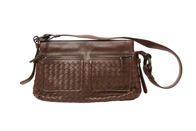 Lot 244 - Bottega Veneta Brown Intrecciato Shoulder Bag