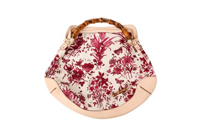 Lot 222 - Gucci Magenta Floral Peggy Bamboo Hobo