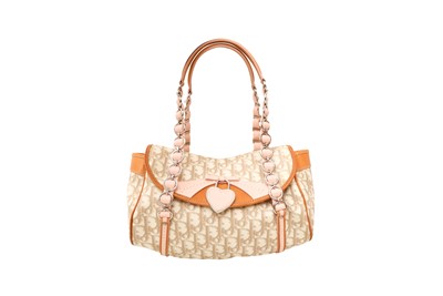 Lot 73 - Christian Dior Beige Monogram Romantique Trotter Bag