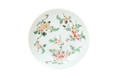 Lot 60 - A CHINESE KOSOMETSUKE WUCAI 'PRUNUS' DISH