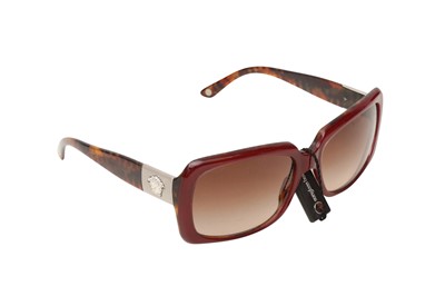 Lot 81 - Versace Wine Medusa Rectangle Sunglasses