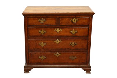 Lot 260 - A GEORGIAN OAK CHEST