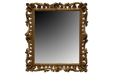 Lot 448 - A GILTWOOD CHIPPENDALE STYLE MIRROR