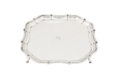 Lot 288 - A George V sterling silver salver, Chester 1919 by Barker Brothers