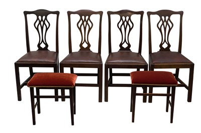 Lot 26 - A SET OF FOUR CHAIRS AND TWO STOOLS FROM THE CORONATION OF KING GEORGE V AND QUEEN MARY