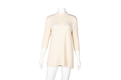 Lot 331 - Miu Miu Cream Pointelle Knit Mini Dress