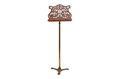 Lot 269 - A MID 19TH CENTURY ROSEWOOD AND MAHOGANY MUSIC STAND