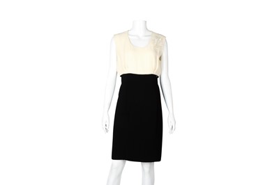 Lot 66 - Chanel Monochrome Silk Sleeveless Dress - Size 42