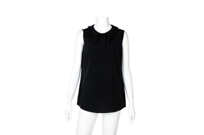 Lot 523 - Dolce & Gabbana Black Silk Sleeveless Top - Size 44
