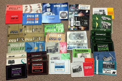 Lot 465 - Olympus Pen & Rangefinder etc Instruction Books.