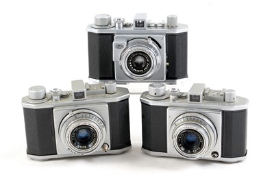 Lot 251 - Three Early Olympus 35 Cameras, inc Rare MIOJ "Cats Paw" Version.