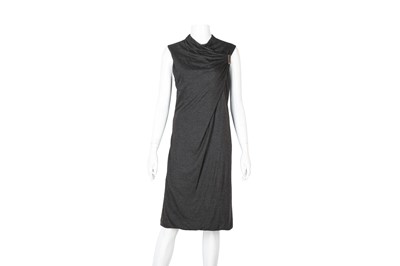 Lot 114 - Gucci Charcoal Drape Sleeveless Dress - Size M