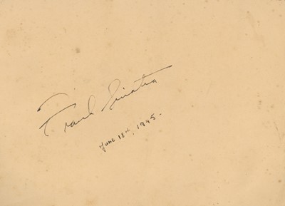 Lot 44 - Autograph Album.- Incl. Frank Sinatra