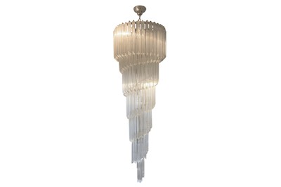 Lot 235 - A MID-CENTURY MURANO GLASS TRILOBI CHANDELIER