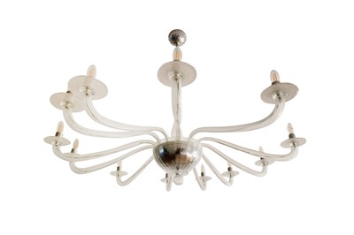 Lot 233 - A CONTEMPORARY VENETIAN MURANO GLASS CHANDELIER