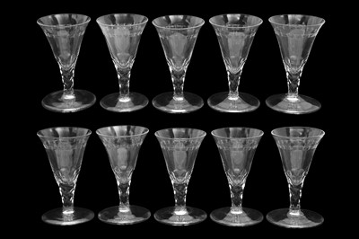 Lot 121 - A SET OF TEN TURN OF THE CENTURY ALE GLASSES