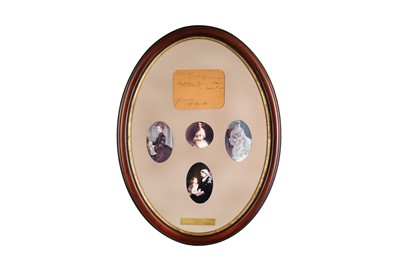 Lot 8 - PAGE SIGNED BY QUEEN VICTORIA AND HER DAUGHTERS BEATRICE AND LOUISE