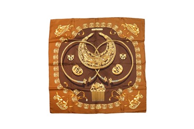 Lot 222 - Hermes 'Les Cavaliers D'or' Print Silk Scarf