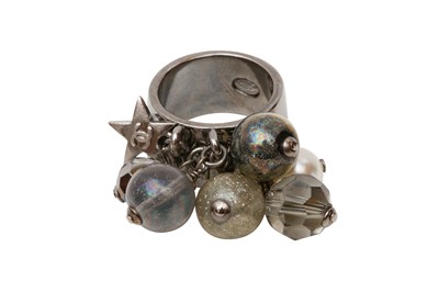 Lot 583 - Chanel Beaded CC Charm Ring