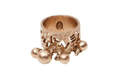 Lot 354 - Chanel Cut Out Beaded Charm Ring
