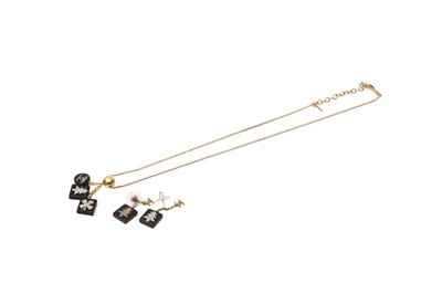Lot 413 - Chanel Black Christmas Charm Necklace Set