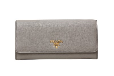 Lot 102 - Prada Grey Daino Continental Wallet
