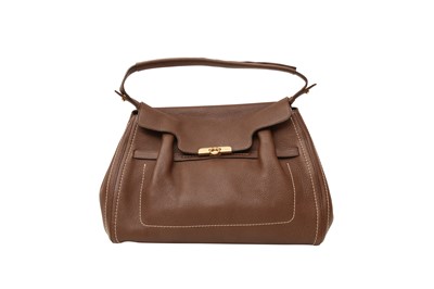 Lot 242 - Salvatore Ferragamo Brown Bernina Top Handle Tote